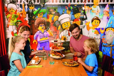 Family at LEGOLAND Stars Grill House restaurant