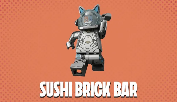 Logo der Sushi Brick Bar in der Gaming Zone beim LEGO Festival