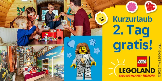 Sommer-Special: Übernachtung im LEGOLAND® + 2. Parktag geschenkt