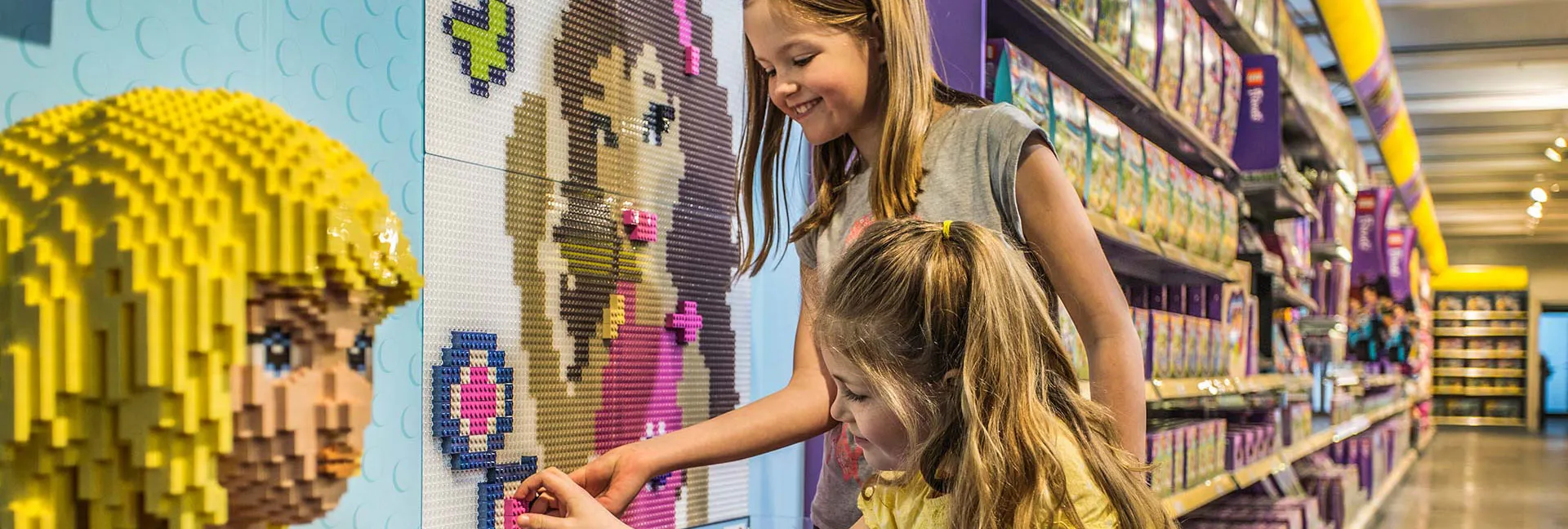 Girls in the LEGOLAND Friends Shop