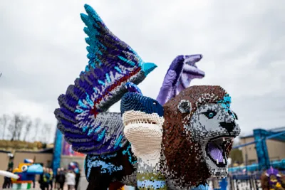  LEGO MYTHICA Mythical creatures made of LEGO bricks in the LEGOLAND theme area LEGO MYTHICA