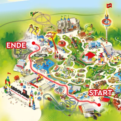 Park map with LEGOLAND Parade route