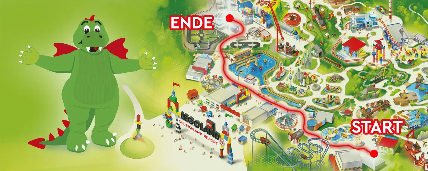 Park map with LEGOLAND Parade route