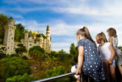 Children in front of Neuschwanstein Castle in LEGOLAND MINILAND