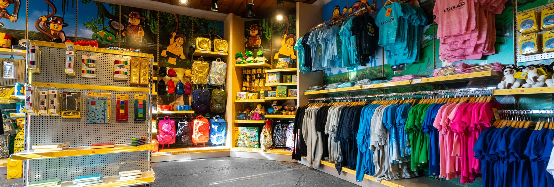 Toys and clothing for children in the LEGOLAND Heroes Shop