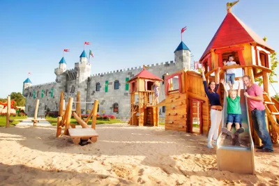 Family playing on LEGOLAND Holiday Village Castles playground