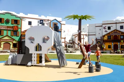 playing kids on LEGOLAND Pirate Island hotel playground