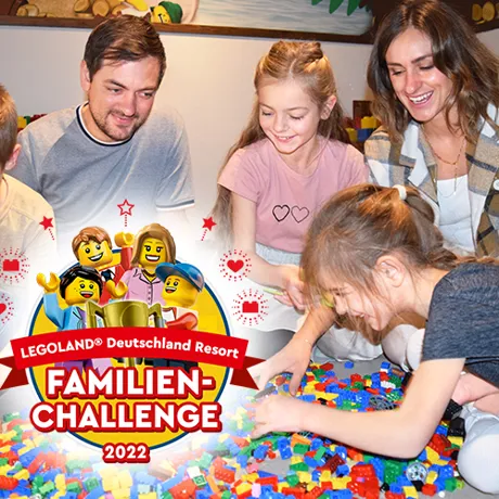 Familie baut für LEGOLAND Familien Challenge 2022