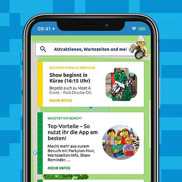 LEGOLAND Deutschland Mobile App Homescreen