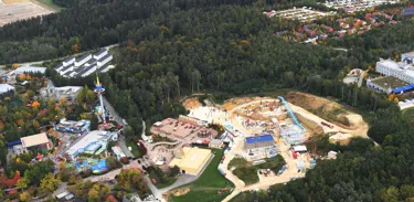 LEGOLAND Achterbahn LEGO MYTHICA Luftaufnahme