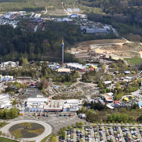 Das LEGOLAND Deutschland von oben Luftaufnahme