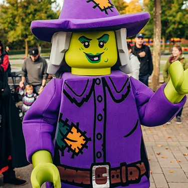 LEGO figure witch at Halloween in LEGOLAND Deutschland