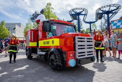 Fire engine in parade at LEGOLAND Deutschland