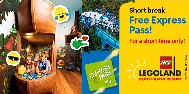 Summer: overnight stay + Express Pass in Castle or Pirate Island - LEGOLAND® Holiday Village