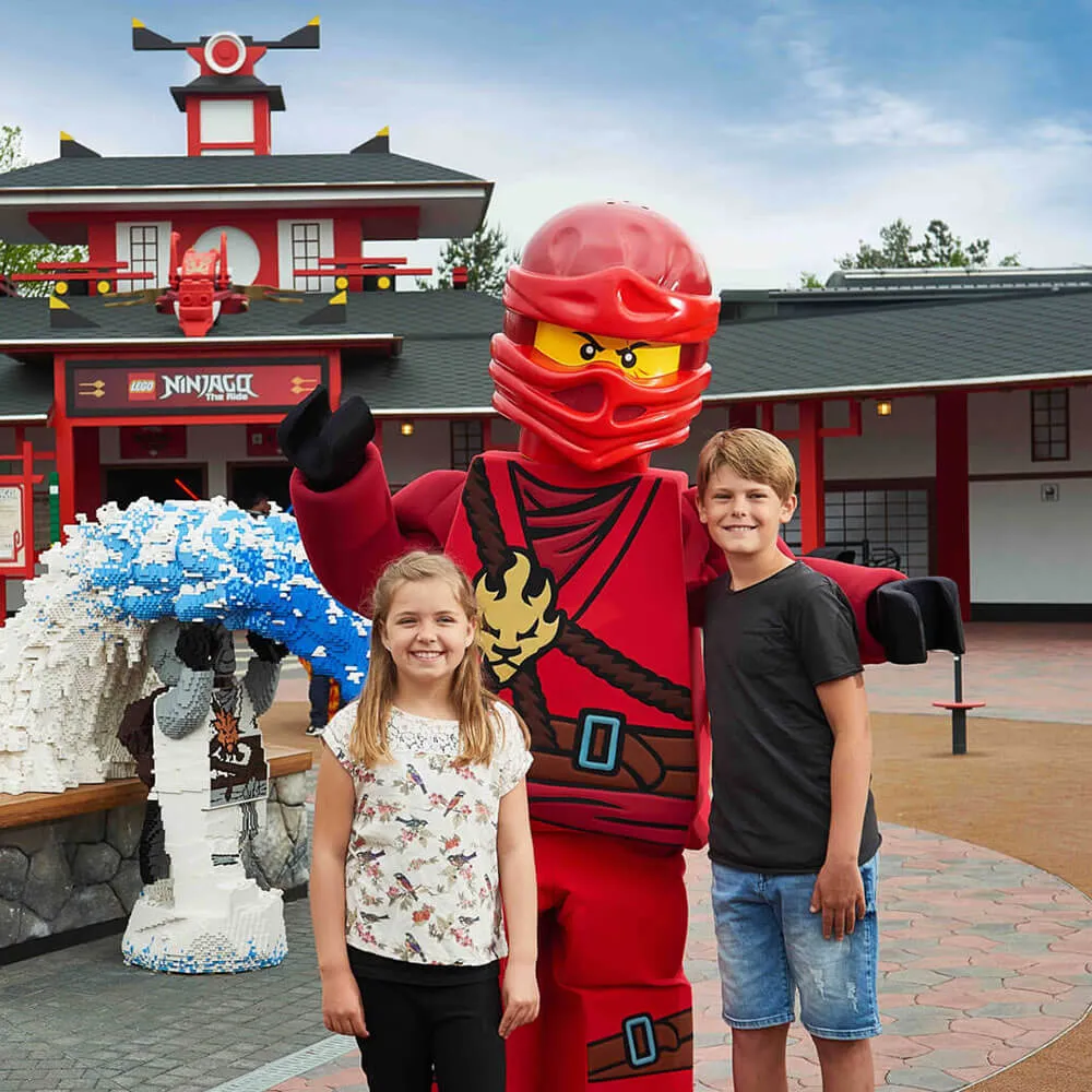 LEGOLAND NINJAGO World with Kai and two kids