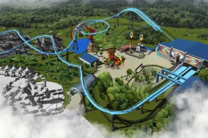 LEGO MYTHICA theme world at LEGOLAND from above