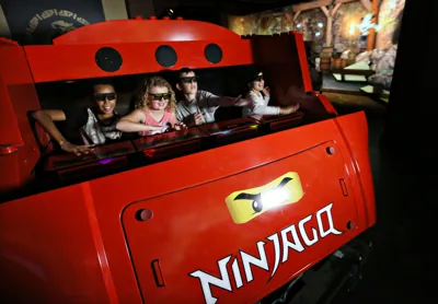 Family at LEGOLAND NINJAGO World 4D ride