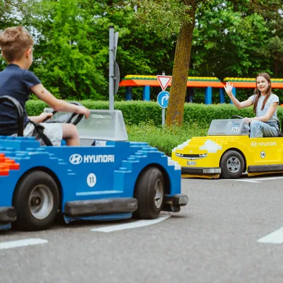 car driving in the LEGOLAND driving school